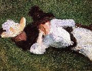 John Singer Sargent Two Girls Lying on the Grass oil